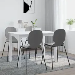 Maison Exclusive Esstisch Weiß 114x71x75 cm aus massivem Gummibaum