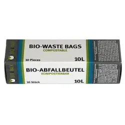 Bio4Pack Abfallbeutel 100% kompostierbar, 10 Liter 100102 , 10 Stück pro Faltschachtel (Rolle)