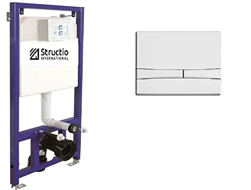 Vorwandelement Unterputz WC Unterputzspülkasten Spülkästen ECO Vorwandspülkasten Montageelement Hängewand Element+Drückerplatte (Drückerplatte 8)
