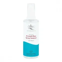 Alva Kristall Deo Spray Intensiv 75 ml - Deo Spray für normale Haut mit intensivem Schutz gegen Transpiration, sanft zur Haut dank Rosenwasser und Aloe Vera, 24 Stunden Wirksamkeit.