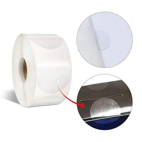 colortouch 30 Rolle, Klebepunkte Transparent Aufklebe für Verpackung - 30.000 Stück 3 cm Durchmesser - Hochwertige Siegel Aufkleber Etiketten Kreis Verschluss für Verpackungsmaterialien