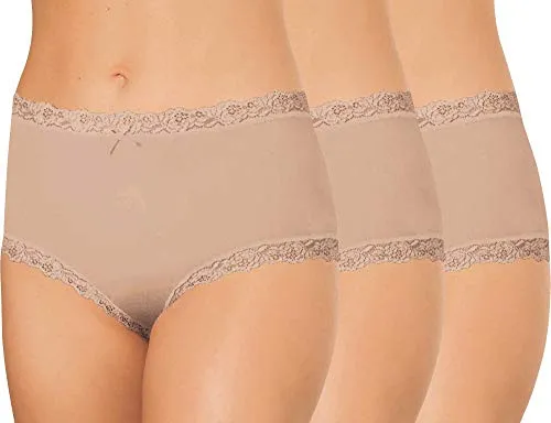 Nina von C. Damen-Taillenslip 3er-Pack Modal Haut Größe 46 in beige von Nina von C.
