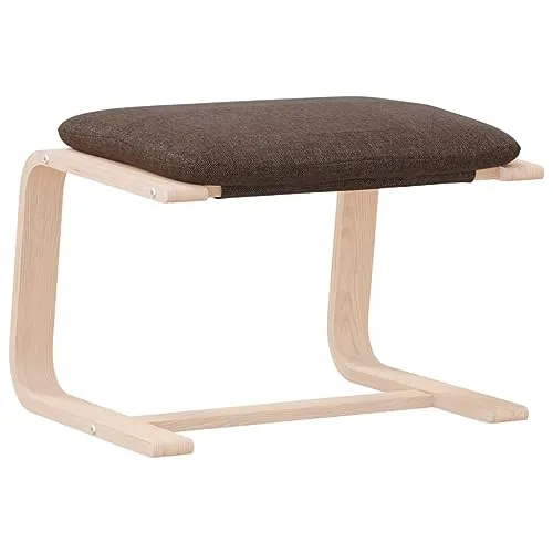 vidaXL Fußhocker - Dunkelbraun, 51x41x40cm - Stilvoller Hocker aus strapazierfähigem Stoff mit stabilem Birkenholzrahmen, ideal als Fußstütze oder zusätzliche Sitzgelegenheit für jeden Wohnraum.