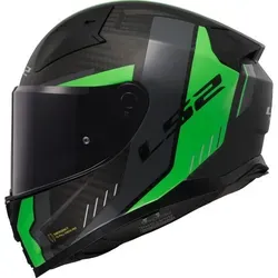 LS2 FF811 Vector II Carbon Grid Integralhelm - Matt Schwarz/Neon-Grün - XL - Motorradhelm aus leichtem Carbon mit Twin Shield System für optimale Sicht und Schutz. Hypoallergenes Innenfutter sorgt für Komfort während der Fahrt.