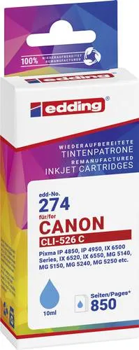 Edding Druckerpatrone ersetzt Canon CLI-526C Kompatibel Cyan EDD-274 18-274-01