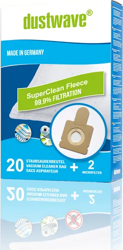 Staubsaugerbeutel + 2 Filter passend für Hoover H58 H63 H64, TFS 5100 bis 5299, Freespace, Sprint von dustwave® - Markenstaubbeutel Germany 20