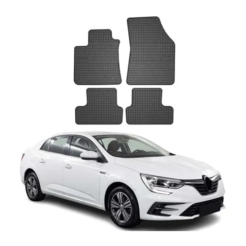 OMAC Gummifußmatten für Renault Megane 2015-2025 - 4-teilig, Schwarz - Fahrzeugspezifische Gummifußmatten, rutschfest und wasserdicht. Einfach zu reinigen, bieten sie hervorragenden Schutz und eine perfekte Passform für Ihr Fahrzeug.