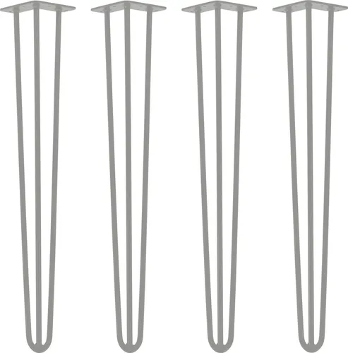Natural Goods Berlin HAIRPIN Legs - 71 cm Tischbeine in Grau, 4 Stück - Vielseitige Haarnadelbeine für DIY-Möbel, stabil und robust dank 12mm Rundstahl. Ideal für Esstische, Schreibtische und mehr. In verschiedenen Farben verfügbar!