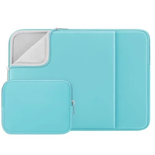 RAINYEAR 14 Zoll Laptop Hülle kompatibel mit 14 Zoll Notebook Ultrabook Chromebook, 15 Zoll MacBook Pro M4 M3 M2 A2941 A3114 A3241 Schutzhülle mit Fronttasche & Zubehörtasche, Blau