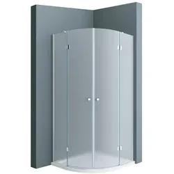 doporro Runddusche Viertelkreisdusche mit ESG-Sicherheitsglas - Duschkabine mit Easy-Clean-Beschichtung, inkl. Duschtasse und einfacher Montage für ein modernes Badezimmererlebnis.