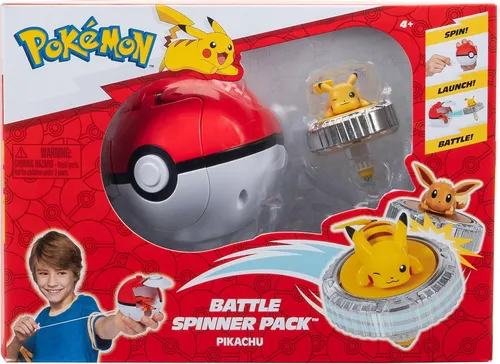 Pokémon Battle Spinner Pack Pikachu #1 & Pokéball - Erlebe actionreiche Duelle mit dem Pokémon Battle Spinner Pack! Enthält einen Pikachu-Spinner und Pokéball für spannende Kämpfe. Ideal für Pokémon-Fans ab 3 Jahren!