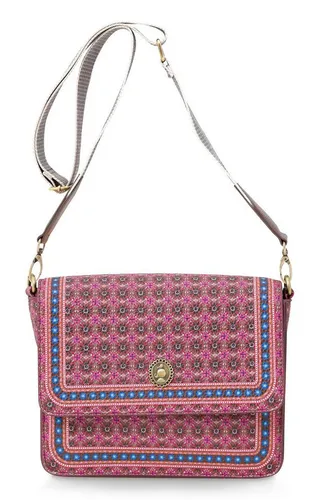 Pip Studio Cross Body Flap Small Clover Pink 19x6x16cm - Umhängetasche mit elegantem Design, ideal für den Alltag und sicherer Stauraum für Ihre wichtigsten Habseligkeiten.