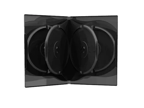 DVD CD Hüllen 6fach 6er-DVD-Box 21mm schwarz 10