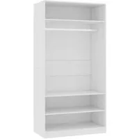 vidaXL Kleiderschrank Weiß 100×50×200 cm