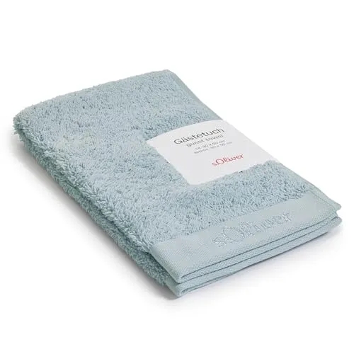 s.Oliver Gästehandtuch 30x50 cm - 100% Baumwolle, 600 g/m², weich & saugstark, Gästetuch hellblau