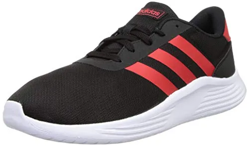 Adidas Herren LITE Racer 2.0 Sneaker, Core Black/Vivid Red/Cloud White, 40 2/3 EU