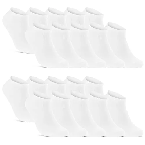 Sneaker Socken Herren Damen - 30 Paar in Schwarz, Weiß und Grau - Sportsocken aus 80% Baumwolle, ideal für Sport und Freizeit. Hohe Elastizität sorgt für perfekten Halt und verhindert Verrutschen.