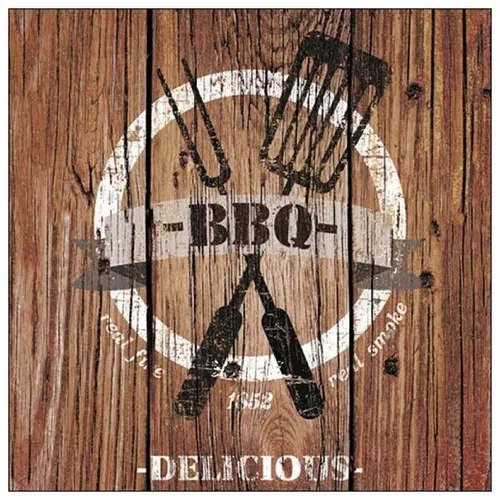 Serviette Ambiente Motiv : Barbecue Time in braun von Ambiente