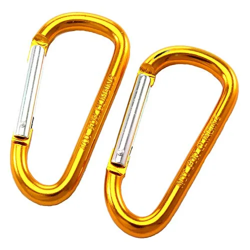 Alu- Karabinerhaken 60 x 6mm Gold Karabiner Feuerwehrkarabiner 10
