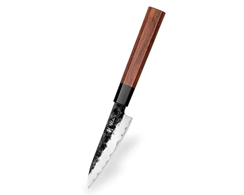 Wakoli Kensei Obstmesser 11,5 cm – Präzises Küchenwerkzeug - Das Wakoli Kensei Obstmesser mit 11,5 cm Klinge bietet höchste Präzision und Eleganz. Ideal für Hobby- und Profiköche, ermöglicht es müheloses Schneiden von Obst und Gemüse.
