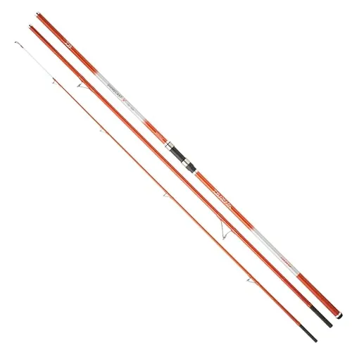 DAIWA Shorecast Surf-X, 4,20m, 14 Fuß, 100-225g, 3 Teile, 33-423, Tubular-Spitze, Angelrute zum Brandungsangeln, 11713-420