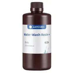 Anycubic Water Washable Resin+ 1kg Grau - 3D-Drucker-Harz, das mit Wasser gewaschen werden kann – spart Zeit und Isopropylalkohol, ideal für präzise Drucke ohne Risse!