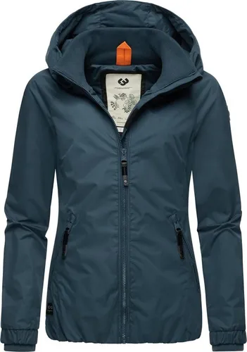 Ragwear Damen Übergangsjacke Dizzie Intl Petrol24 Gr. M - Funktionsjacken - Wasserdicht, winddicht und 100% vegan, ideal für Outdoor-Aktivitäten in der Übergangszeit mit taillierter Passform und gefütterter Kapuze.