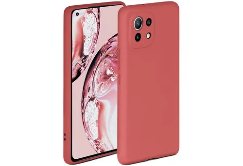 ONEFLOW Handyhülle für Xiaomi Mi 11 Hülle Silikon Soft Case Weinrot 6,81 Zoll, Silikonhülle Cover Dünn Handytasche TPU Schutzhülle mit Kameraschutz