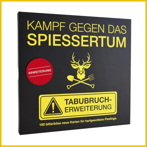 Kampf gegen das Spiessertum - Tabu-Bruch Erweiterung mit 100 neuen Spielkarten. Die 3. Erweiterung des Kartenspiels für hartgesottene Fieslinge I Bitterböse Karten - wirklich Nichts für Spiesser