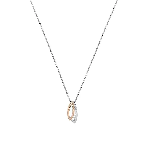 Amor Kette mit Anhänger 925 Sterling Silber - Ketten für Damen, elegante Halskette aus 925 Sterling Silber mit Zirkonia, kommt in Geschenkbox - perfekt für besondere Anlässe.