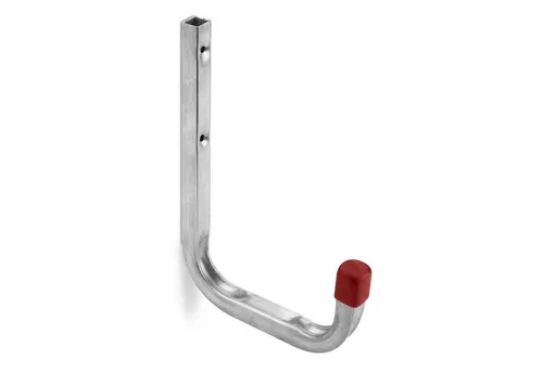 SO-TECH® Wandhaken Garagen-Haken Allzweckhaken Gerätehalter, 210 x 150 mm, (1-St), Metall verzinkt, belastbar bis 50 kg, mit roter Kappe