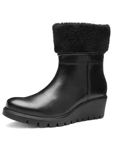 Ara Stiefelette Como schwarz 38,5 EU - Elegante Stiefelette in Größe 38,5 EU aus hochwertigem Glattleder. Mit warmem Textilfutter und bequemem Keilabsatz ideal für den Alltag.