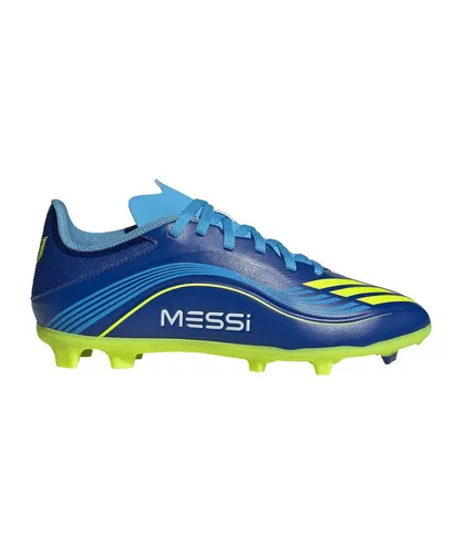 adidas Performance F50 MESSI LEAGUE KIDS FG/MG Fußballschuh - Fußballschuhe in Royal Blue für Kinder, mit schnürbarem Design für optimalen Halt und Komfort auf dem Platz.
