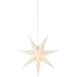 Markslöjd Dekostern Sombra, Weiß - Weißer Papierstern zum Hängen, 70x70x16 cm, perfekte Weihnachtsdekoration für festliche Stimmung in Ihrem Zuhause.