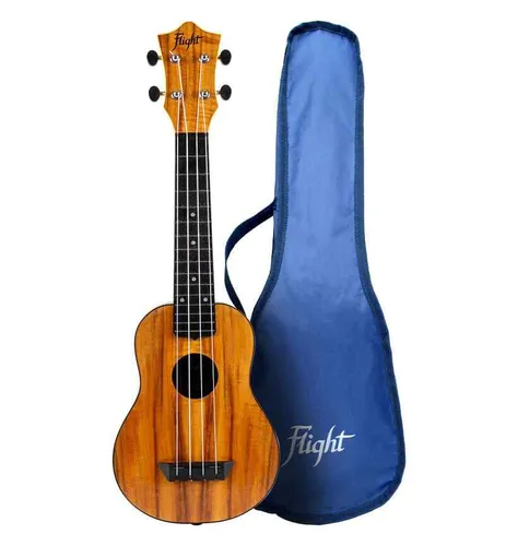 Besondere TUS55 Acacia Sopran Ukulele, ABS-Kunstoff Decke in Akazien Optik & Bag