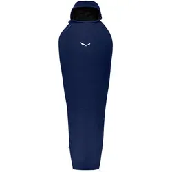 Salewa Micro II 800 Powerloft-Schlafsack, Blau, Left - Mumienschlafsack für alpine Trekkingtouren, leicht und kompakt, ideal bei Temperaturen bis 11 °C, perfekt für Rucksackwanderungen und Camping.