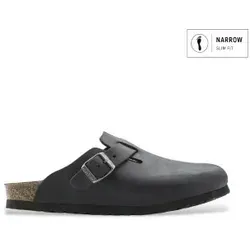 BIRKENSTOCK Boston Bs 0059463 - Hufen 39 EU - Hausschuhe mit anatomisch geformtem Fußbett aus Kork und Latex für optimalen Tragekomfort, gefertigt aus hochwertigem geöltem Nubukleder.