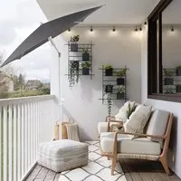 Sekey Sonnenschirm 180 x 125 cm – Rechteckiger Balkonschirm mit Schutzhülle - Hochwertiger Sonnenschirm mit UPF50+ Schutz, kippbar und höhenverstellbar. Ideal für den Balkon oder die Terrasse, inklusive praktischer Schutzhülle.