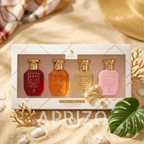 Kenzie Discovery Set - Duftset für vielfältige Dufterlebnisse - Entdecken Sie mit dem Kenzie Discovery Set eine Auswahl an faszinierenden Düften. Ideal für unterwegs, bietet es frische, blumige und orientalische Noten, die Ihr Dufterlebnis bereichern. Perfekt als Geschenk oder für persönliche Entfaltung.