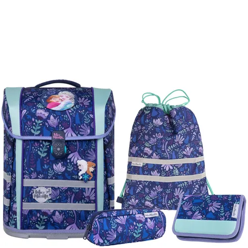 McNeill Perfecto Disney Frozen II - Schulranzen für kleine Abenteurer - Der McNeill Perfecto Schulranzen bietet 22 Liter Volumen, eine geräumige Vortasche und XL-Reißverschlusstaschen, ideal für den Schulalltag und große Herausforderungen.