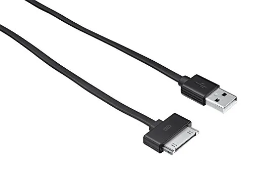 Trust Urban Revolt Flaches Dockingkabel Adapter (1 m, 30-Polig) schwarz