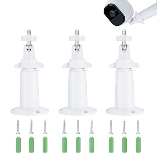 Sicherheitskamera Halterung Verstellbare Sicherheitskamera Wandhalterung Sicherheit Kamerahalter 360 Degree kompatibel mit Arlo Pro Blink CCTV Weiß 3 Stück