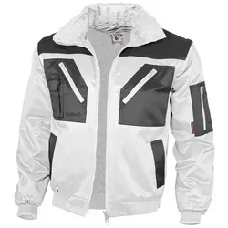 Qualitex Workwear Arbeitsjacke modische 4-in-1 Arbeitsjacke aus Mischgewebe - ideale Übergangsjacke grau 5XL