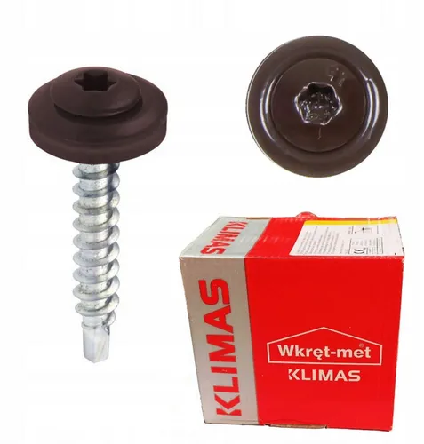 Klimas WDD Trapezblechschrauben 4,8x35mm – 250 St. für sichere Blechbefestigung - Klimas WDD Spenglerschrauben für die zuverlässige Befestigung von Blech auf Holz. Mit selbstbohrender Spitze und hoher Korrosionsbeständigkeit bieten sie eine langlebige und stabile Verbindung für Dach- und Fassadenkonstruktionen.