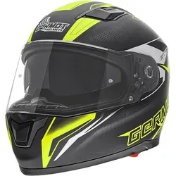 Motorrad Helm Germot GM 330 - Schwarzmatt/Gelb, Größe M (57) - Motorradhelm für Unisex Erwachsene, bietet hohen Schutz und Komfort mit stylischem Design in Schwarz und Gelb. Ideal für sichere Fahrten.
