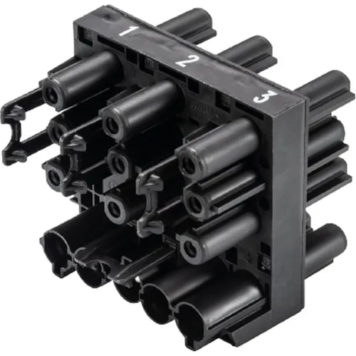 Bachmann Wieland Verteilerblock GST18 Stromadapter - Adapter für Drehstrom mit 1x Eingang und 6x Ausgängen, ideal für die effiziente Verteilung von Strom in industriellen Anwendungen.