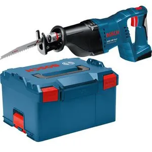 Bosch Professional 18V System Akku Säbelsäge GSA 18 V-LI - inkl. 2x Säbelsägeblatt und L-BOXX, leistungsstark mit langer Laufzeit und Motor Schutz