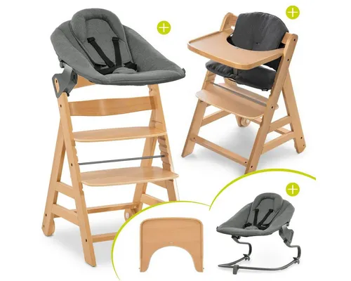 Hauck Hochstuhl Alpha Move Natur Newborn Set
