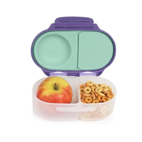 b.box Mini Brotdose für Kinder mit Fächern | Bento Box, 2 Auslaufsichere Fächer | Lunchbox für Gerichte & Snacks | Platz für Ganzes Obst | BPA-frei