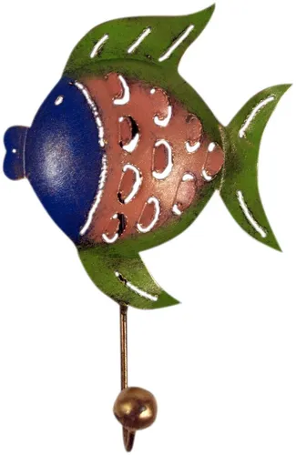Kleiner Garderobenhaken, Metall Kleiderhaken - Fisch 1 - 18*10*4,5 cm